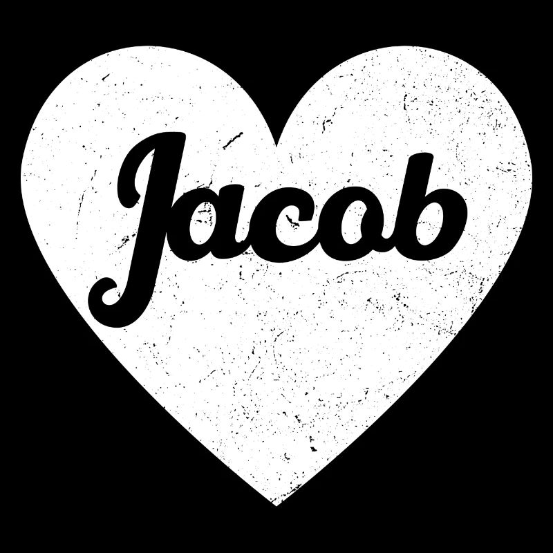 Jacob First Name Gift Idea Heart Love I Love