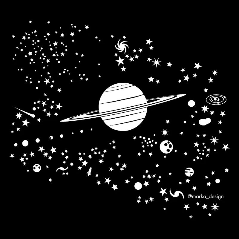 Ciel nocturne étoilé de Saturne