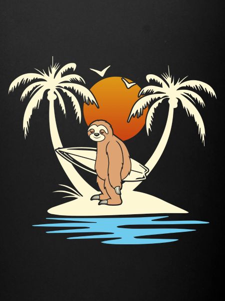 Sloth while surfing