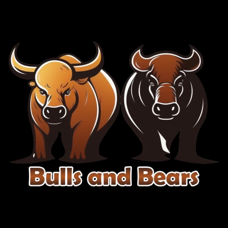 a cute logo between bulls and bears
