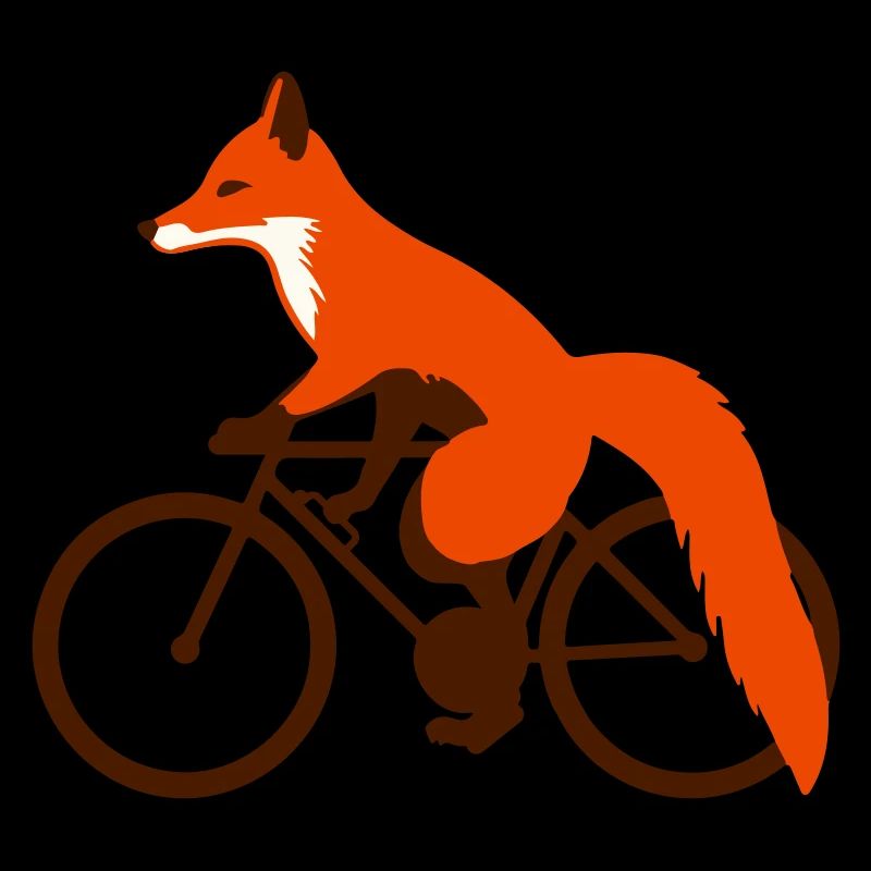 Renard à vélo