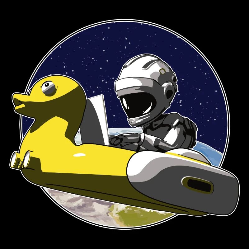 Astronaut und Telearbeit im Weltraum