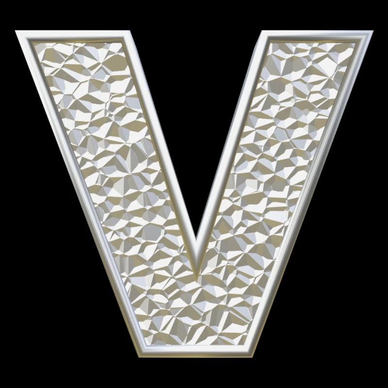 V, lettre, initiale, monogramme,