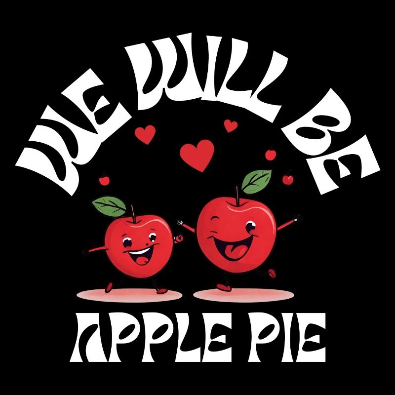 red apples singing and dancing hand in hand