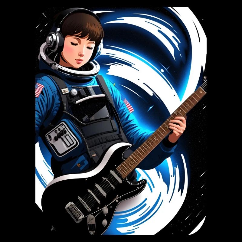 Astronaut rocks in space