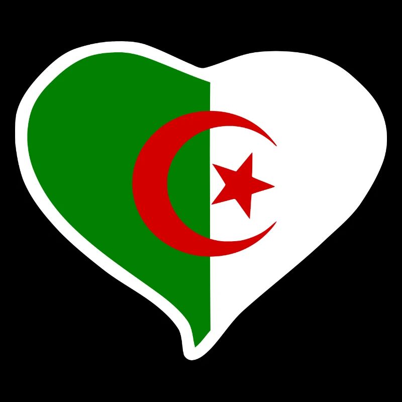 Drapeau coeur Algérie