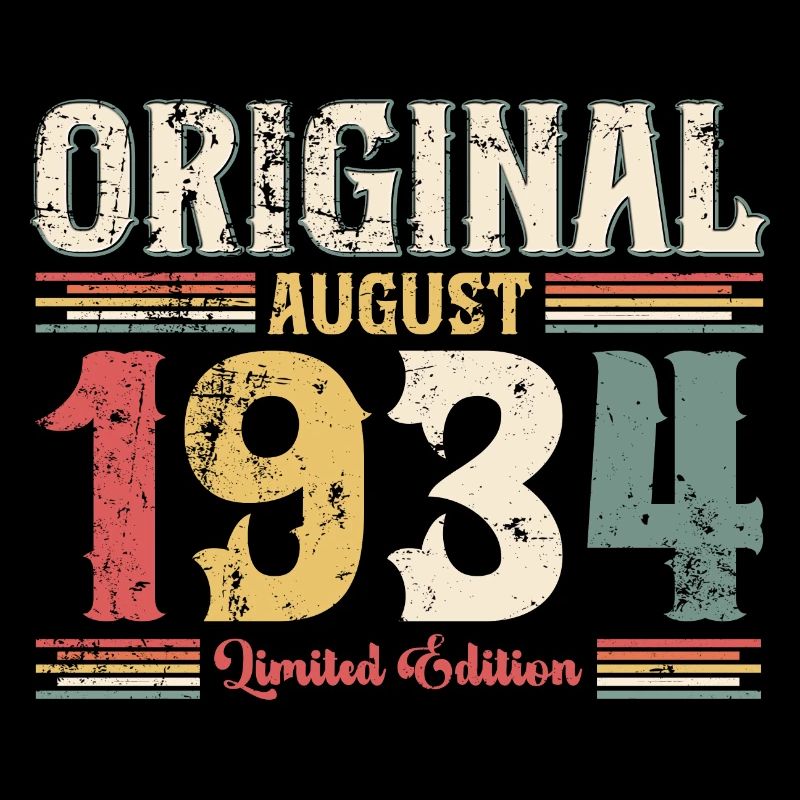 90th Birthday Original August 1934 Year 1934