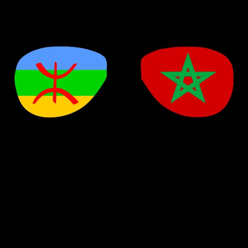 Drapeau Amazigh Maroc - lunettes