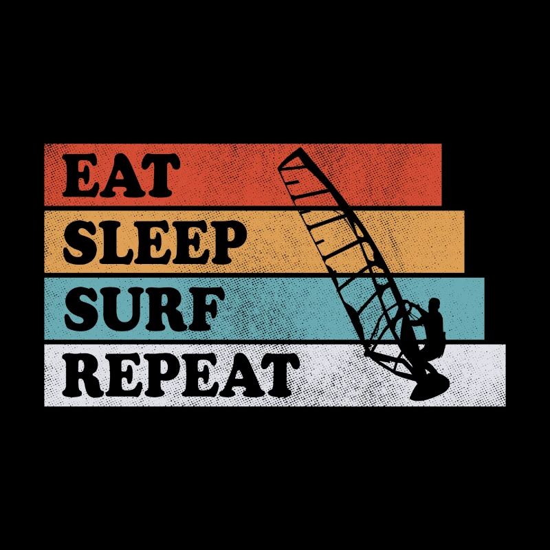 EAT SLEEP SURF REPEAT WINDSURFEN SURFER GESCHENK