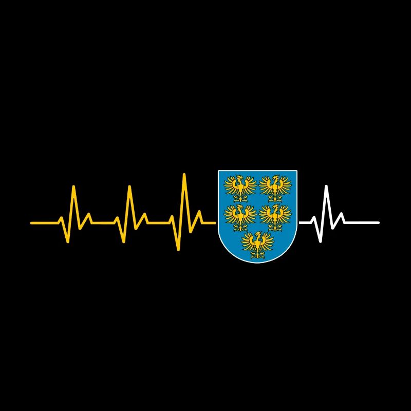 HEART BEAT LOWER AUSTRIA NÖ ECG FLAGGE GIFT
