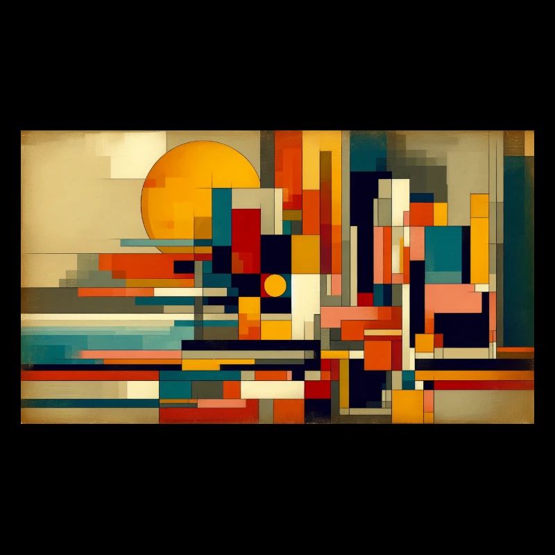 Composition sans titre de formes géométriques en noir