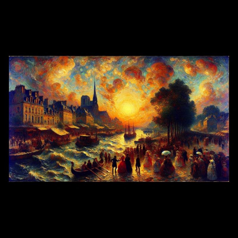 "Fiery Passion Ignites the Canvas"