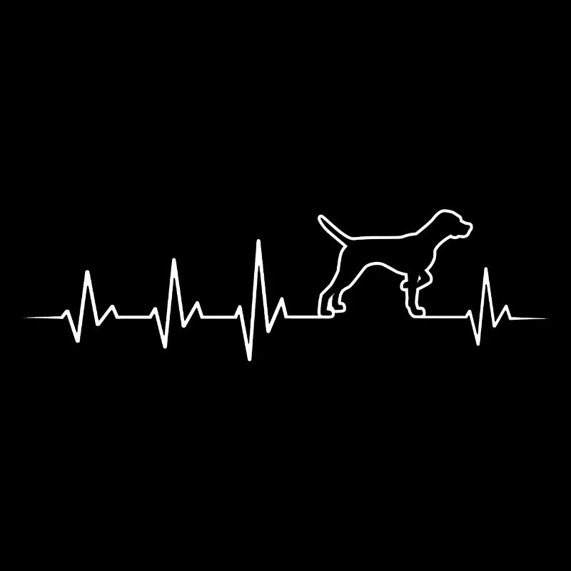 HEARTBEAT DEUTSCH POINTER DOG ECG GIFT