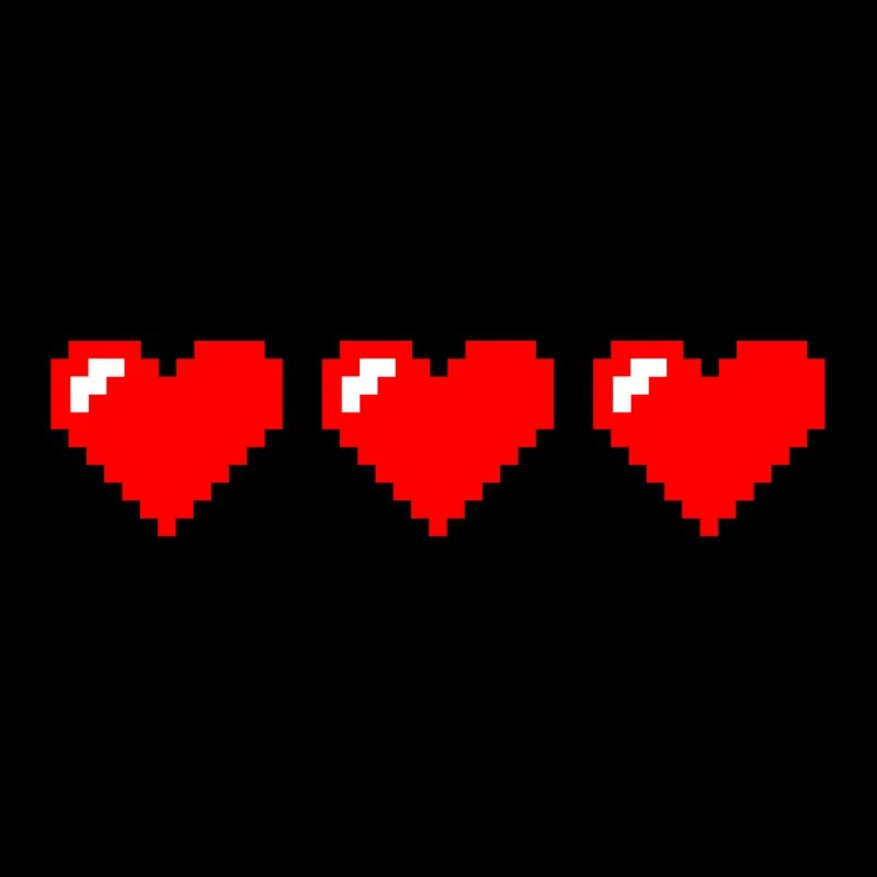 3 coeurs de pixels