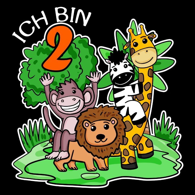 Ich bin 2 - 2. Geburtstag - Niedliche Tiere