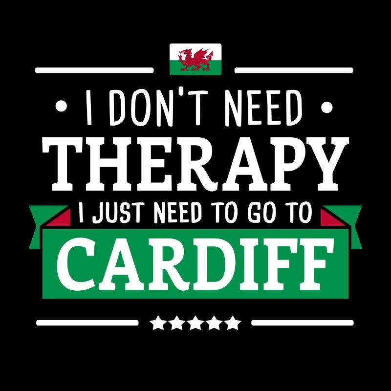 CARDIFF WALES THERAPY WELSH FLAG GIFT