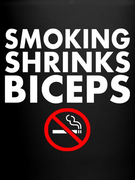 Smoking shrinks the biceps