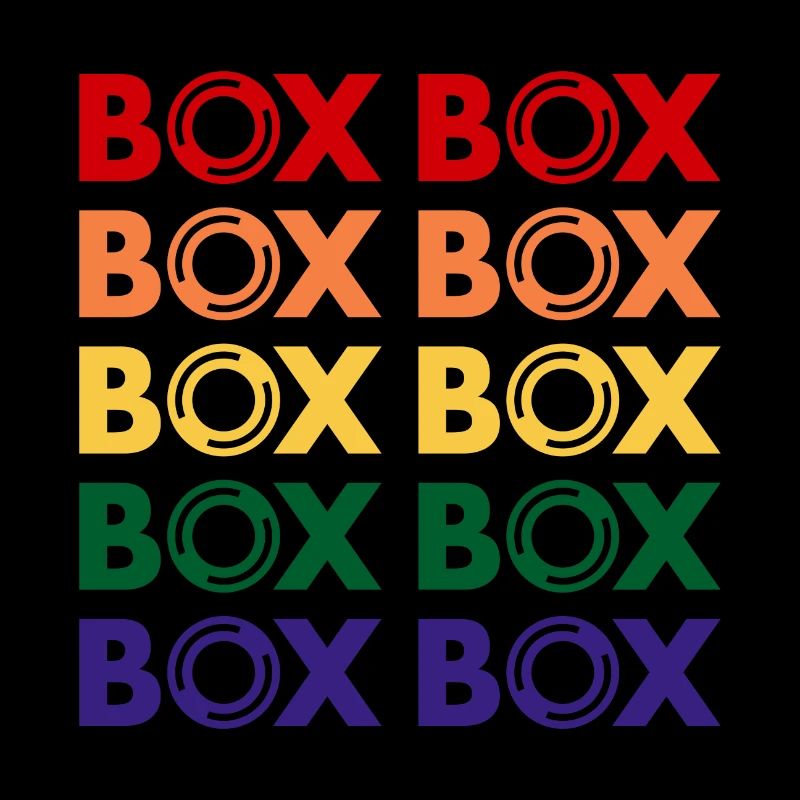 Box Box GP Tyre Multi Colour Design