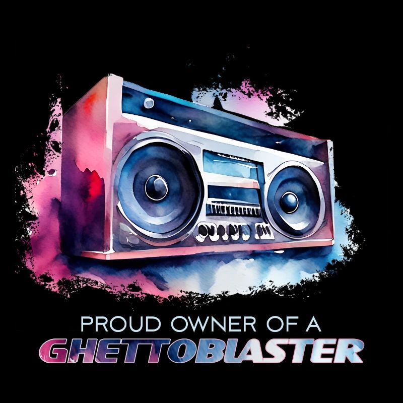 80er 90er Retro Ghettoblaster Vintage Audio Design