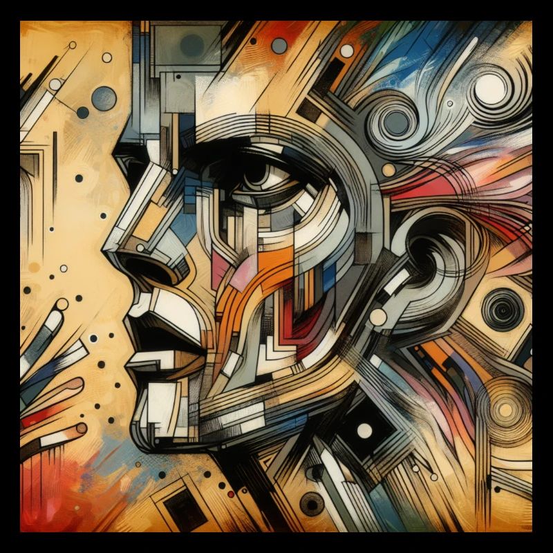 Robot Michealangelo Punk Art abstrait