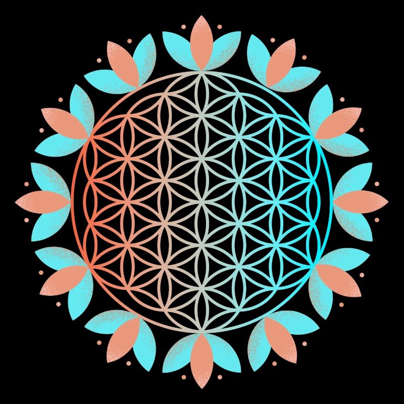 Blühende Lebensblume