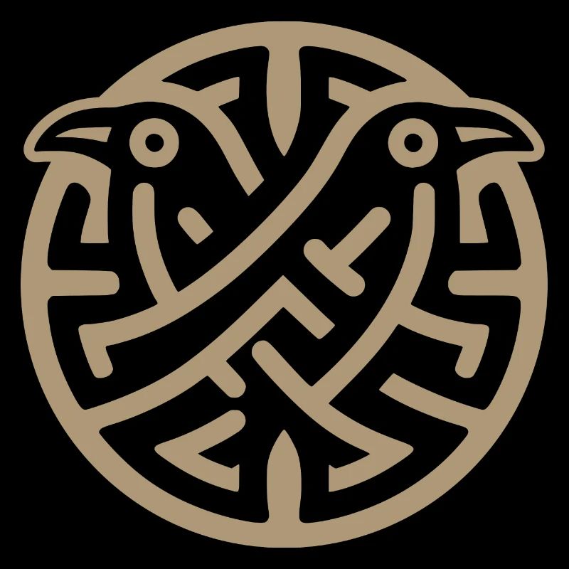 Walhalla Wikinger-Symbol Raben
