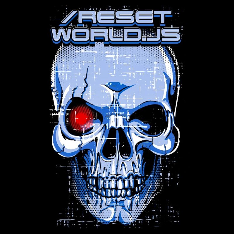 Ein gruseliges Reset World.js Roboter & Schädel