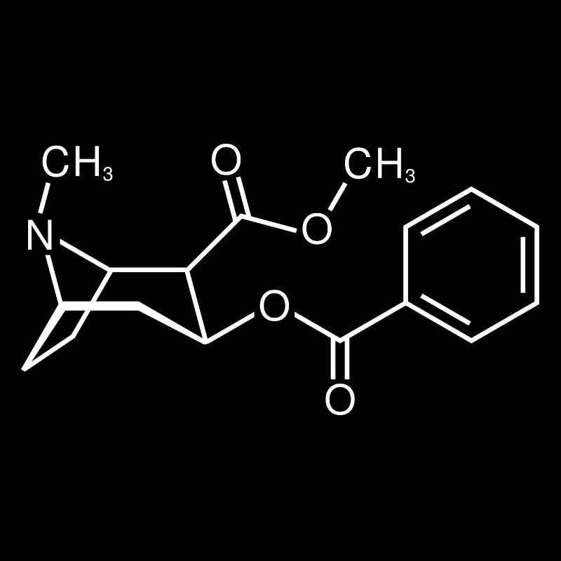 Cocaine molecule structural formula