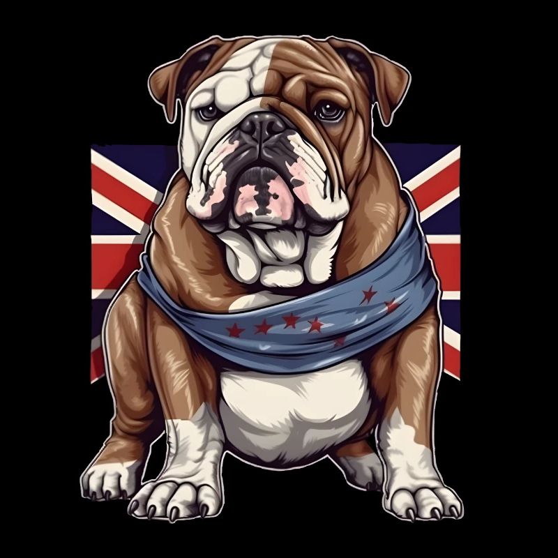 British Bulldog and Union Jack Flage Design