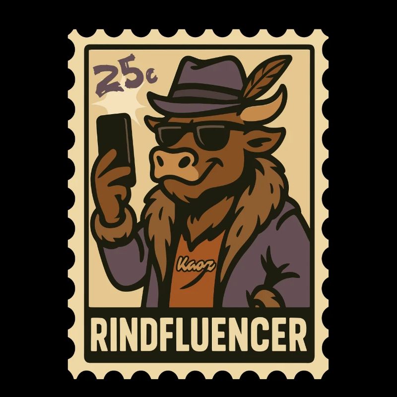 Influenceur de bœuf fluencer élégant avec selfie