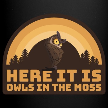 Here it is owls in the moss - Kaffekopp  / kaffekrus