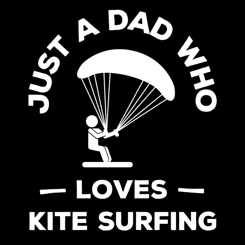 Nur ein Vater, der Kitesurfen liebt
