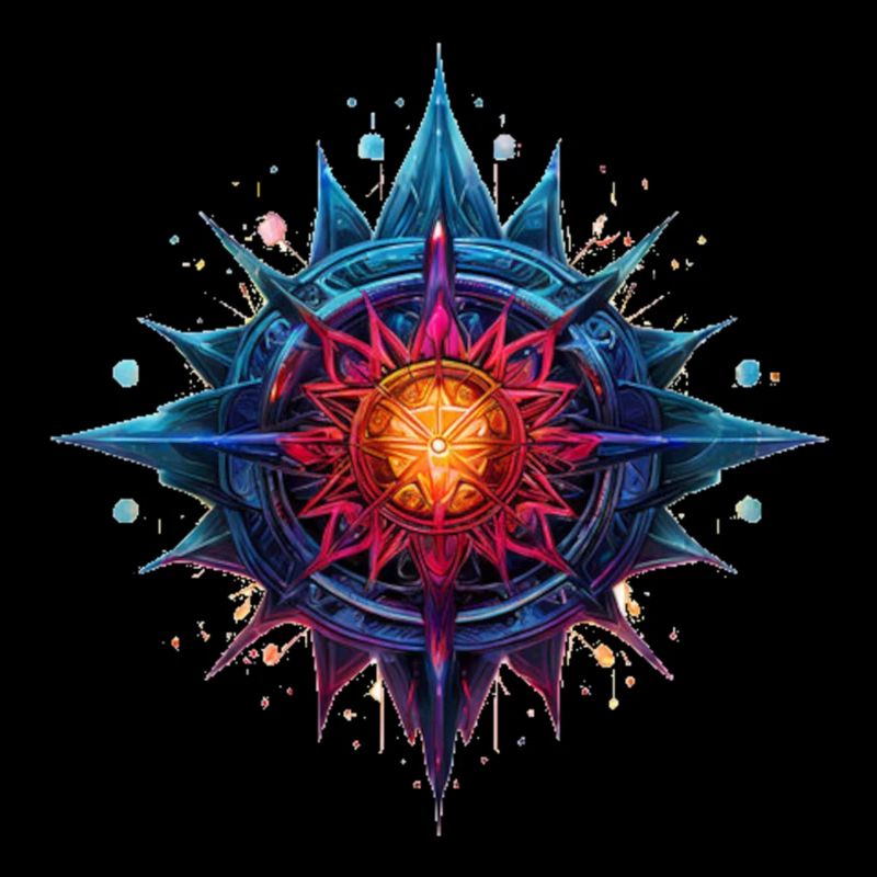 Bunte Blume oder Stern