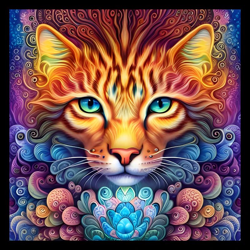 de chat psychédélique.