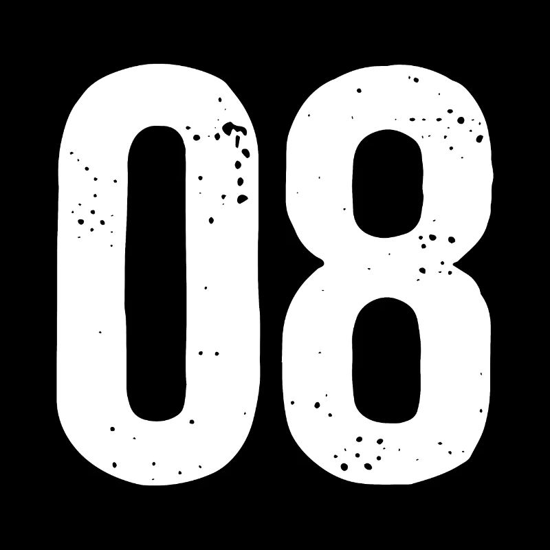 08 Numbers White