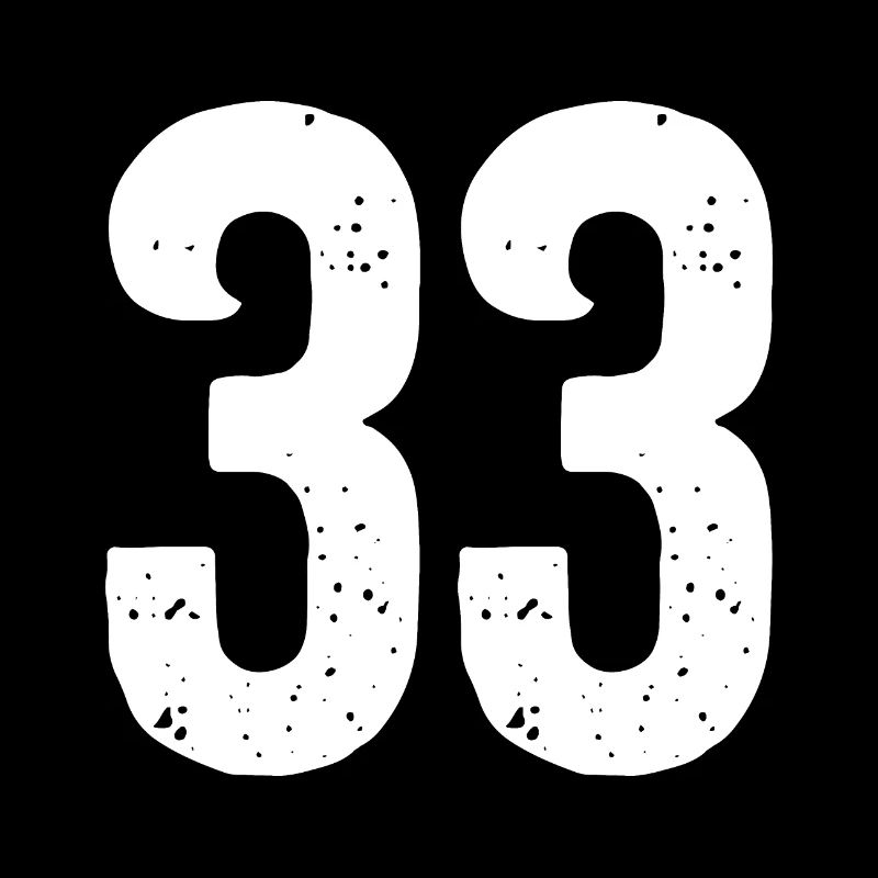 33 Numbers White