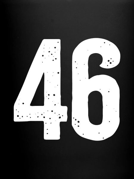 46 Numbers White