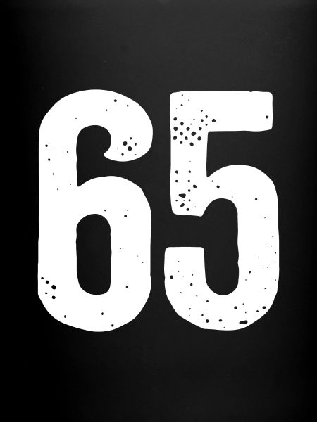 65 Numéros Blanc