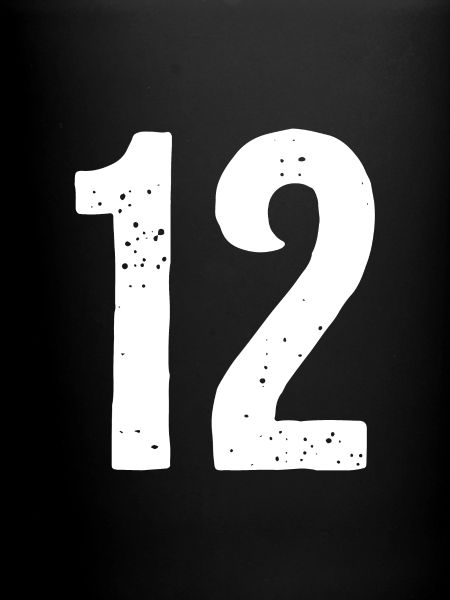 12 Numéros Blanc