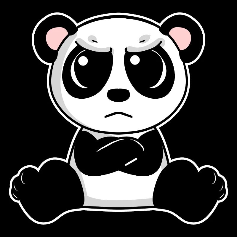 Le panda mignon est agacé