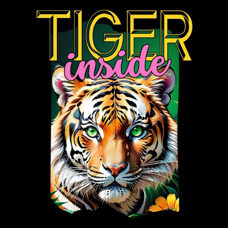 Tiger drinnen.