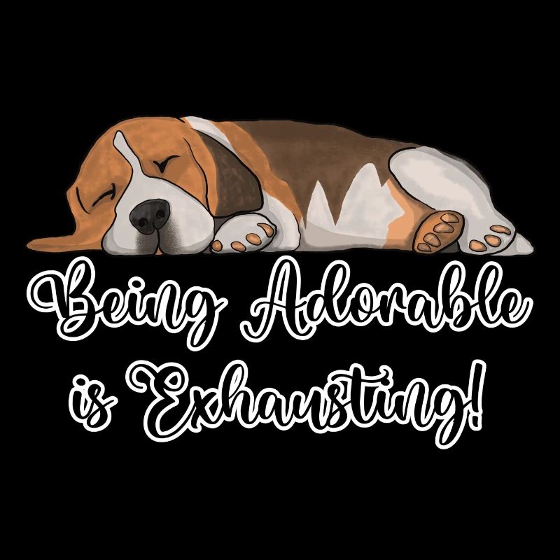 Beagle Dog Being Adorable Is Exhausting