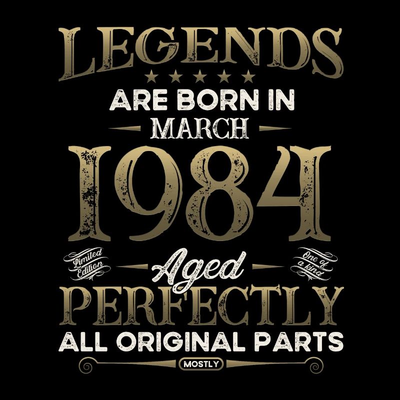 40th Birthday Gift Original March 1984