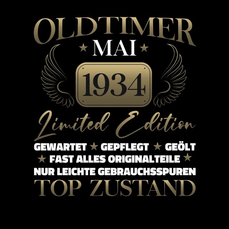 Oldtimer Mai 1934 Millésime 1934 Anniversaire 1934