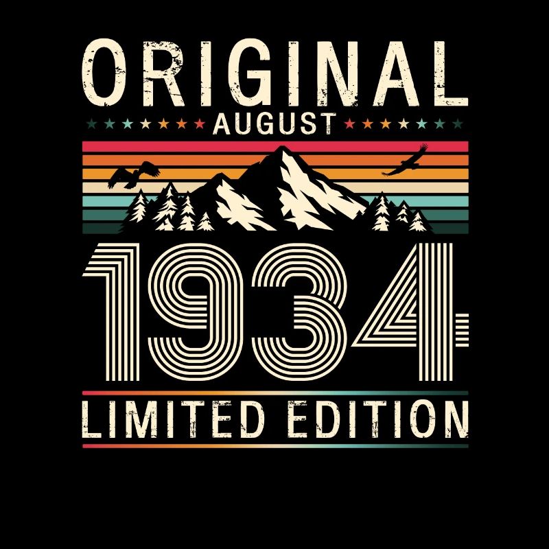 90e anniversaire Original août 1934 Né en 1934
