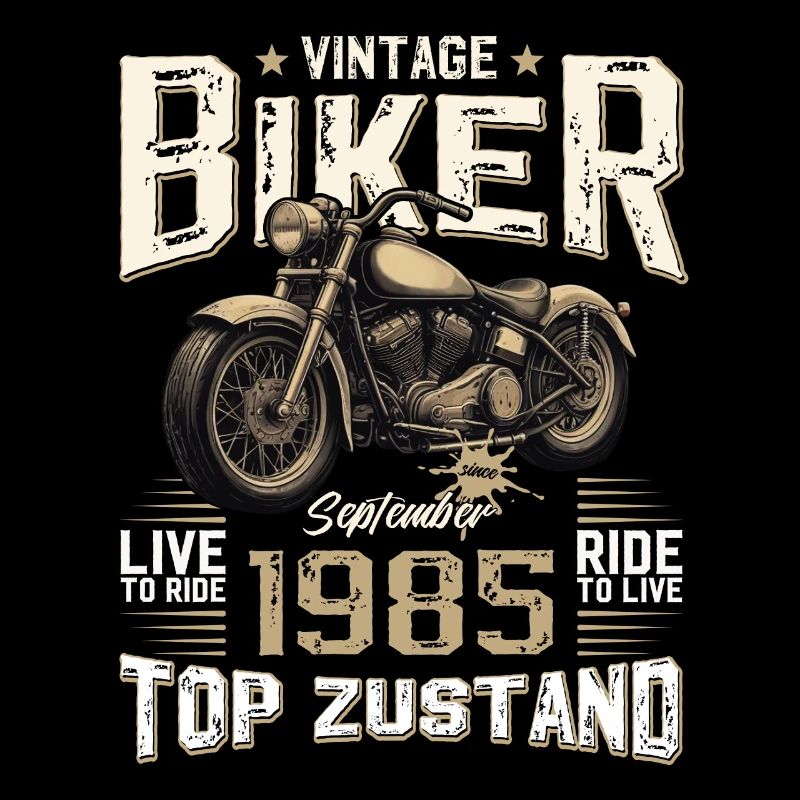 40th Birthday Vintage September 1985 Motorcycle