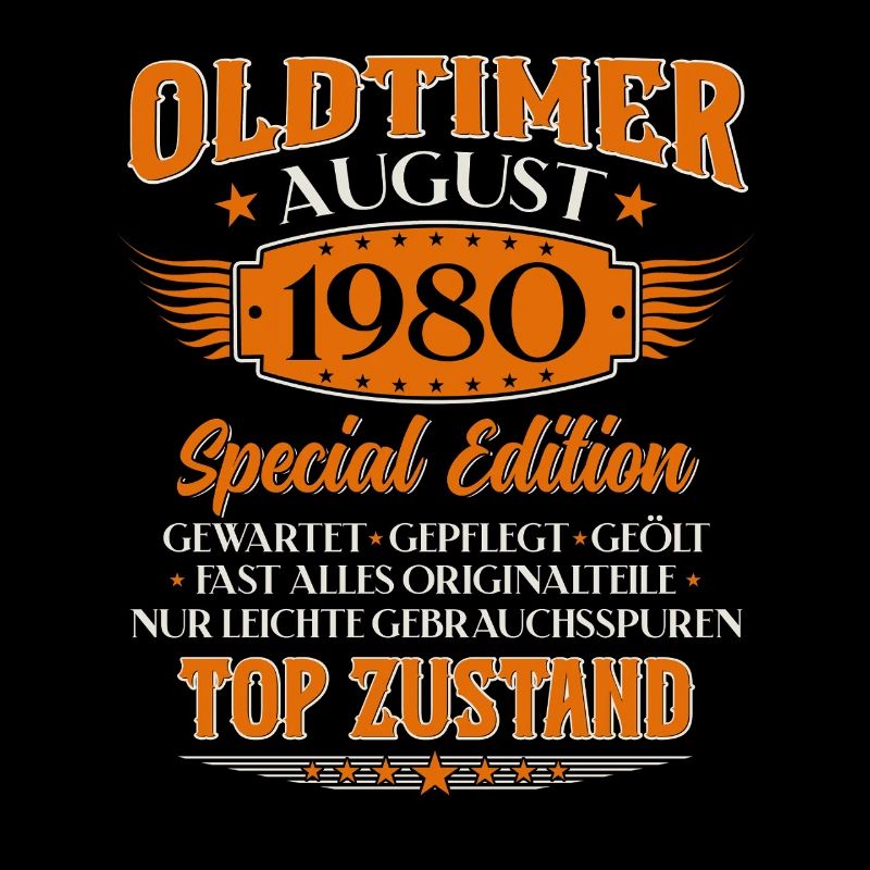 45e anniversaire Oldtimer August Né en 1980
