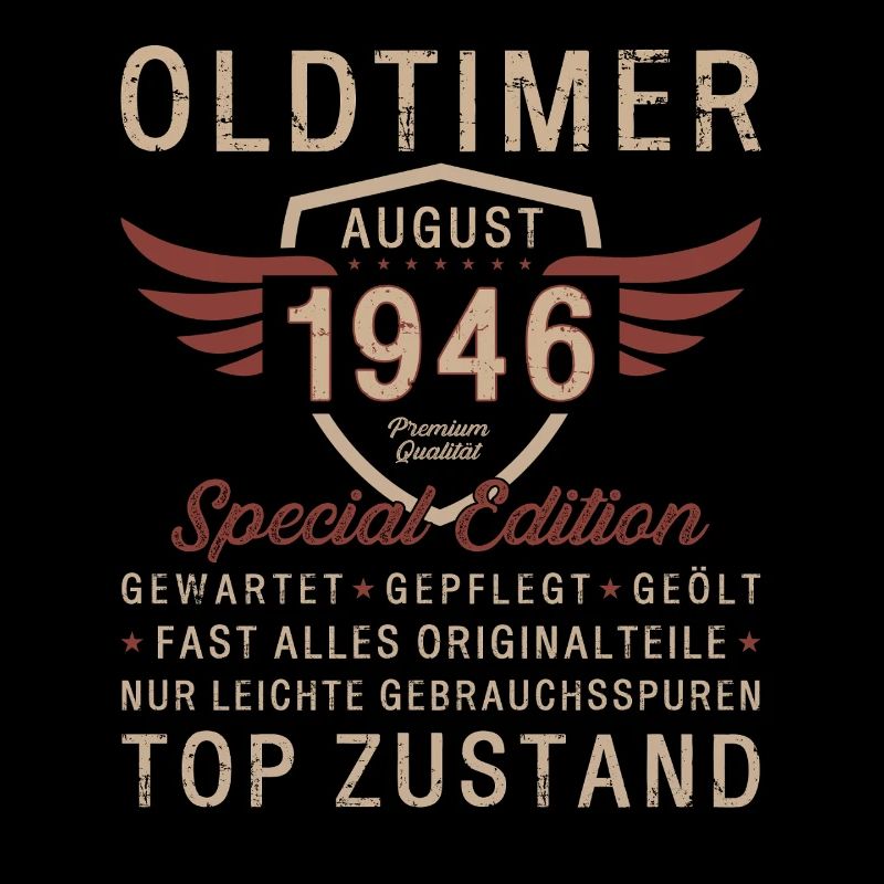 79. Geburtstag Oldtimer August Jahrgang 1946