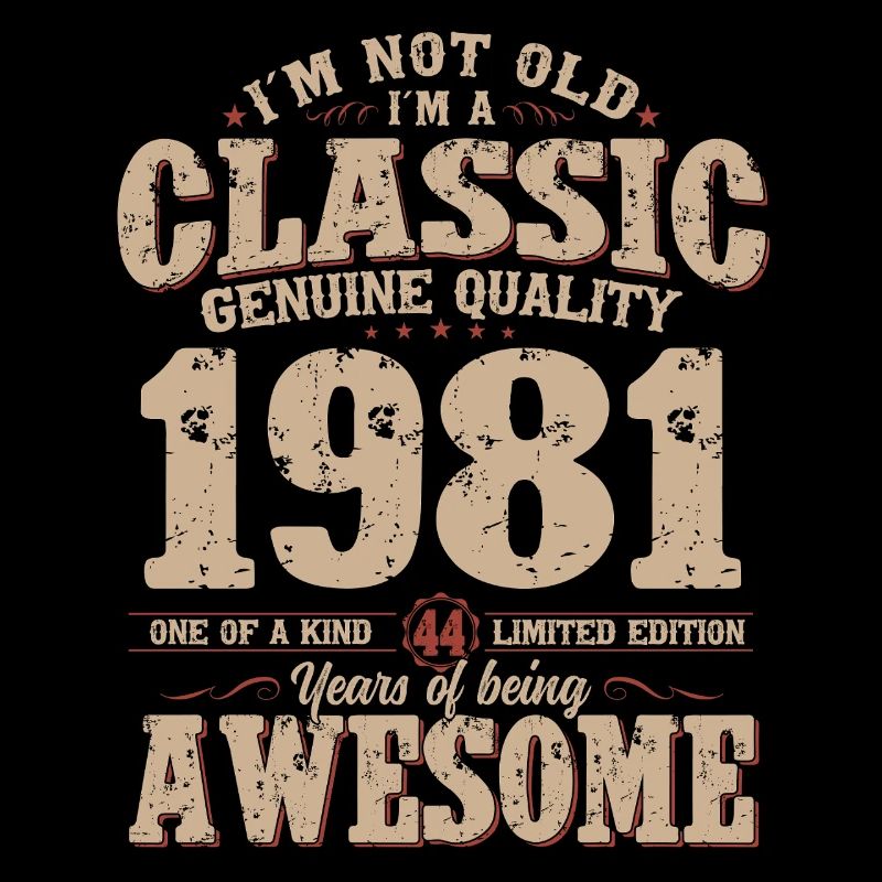 44th Birthday Original Vintage 1981