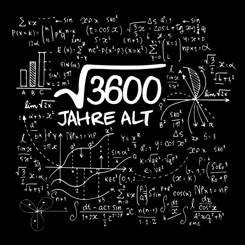 WURZEL 3600 = 60 JAHRE MATHE GEBURTSTAG GESCHENK
